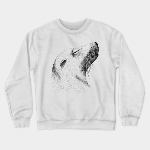 Sea Lion Crewneck Sweatshirt by jitkaegressy